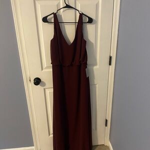 NWT Bill Levkoff Deep Red Maxi Dress size 16